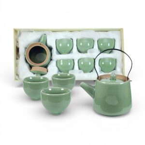 Juego de Té Chino Tradicional – Verde Jade