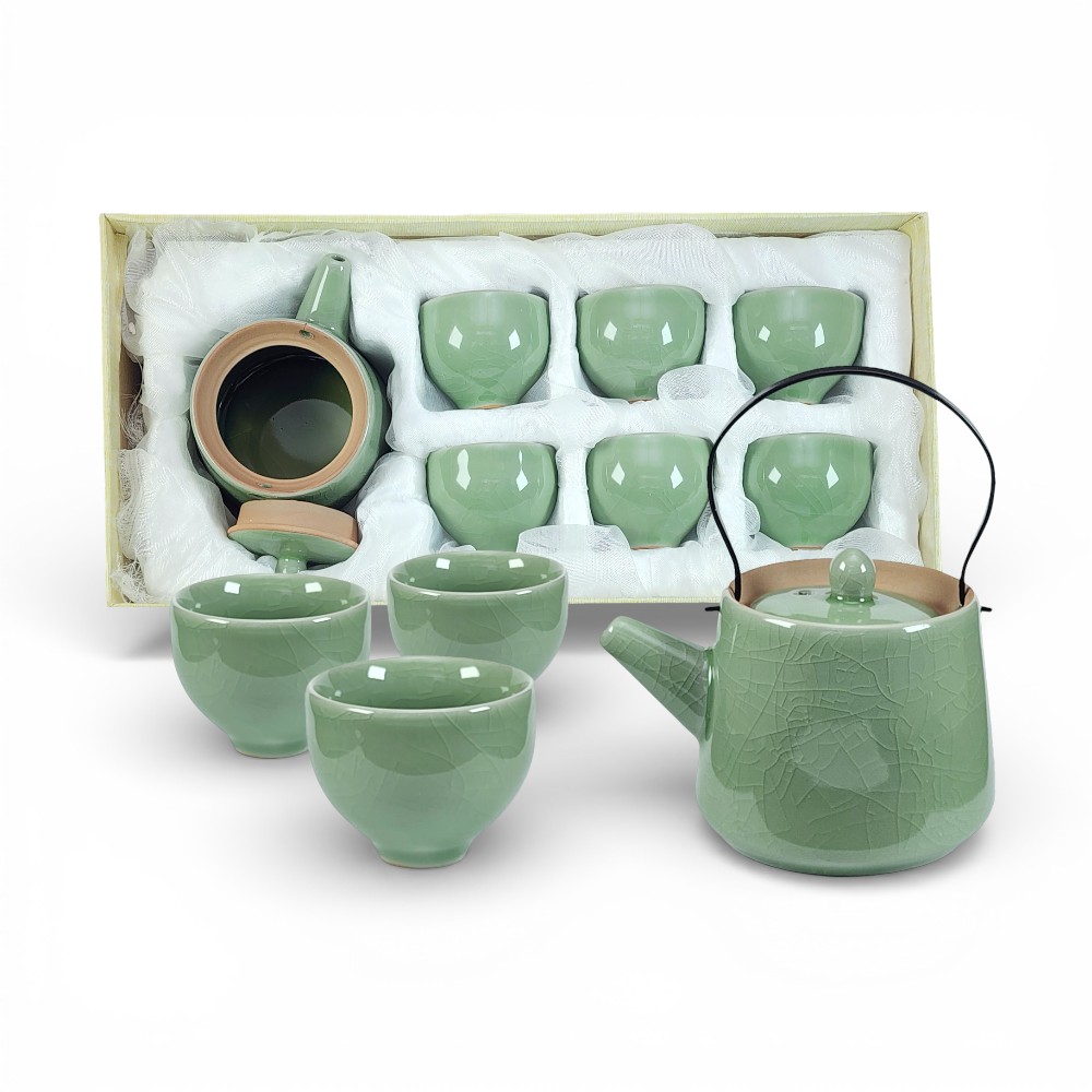 Juego de Té Chino Tradicional – Verde Jade