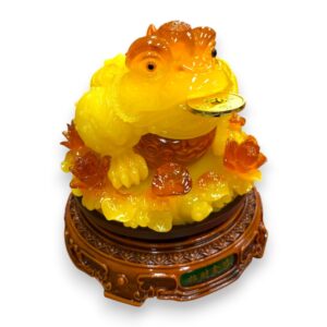 Rana Feng Shui de la Fortuna Dorada con Moneda