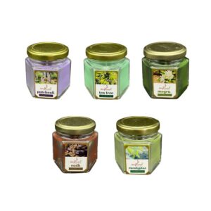 Vela perfumada en frasco hexagonal